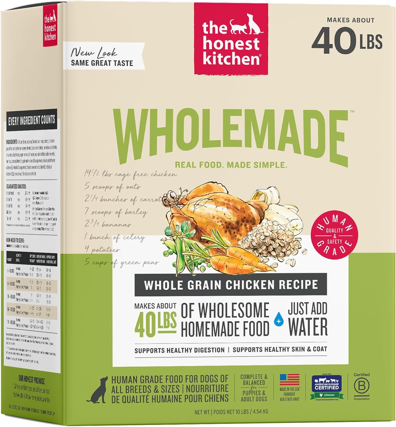The Honest Kitchen Whole Grain Chicken, 10 lb